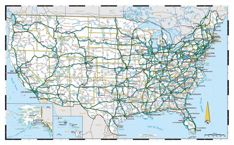 Map Of Usa With Highways States And Cities Kinderzimmer 2018