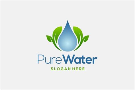 Pure Water Logo Creative Logo Templates Creative Market