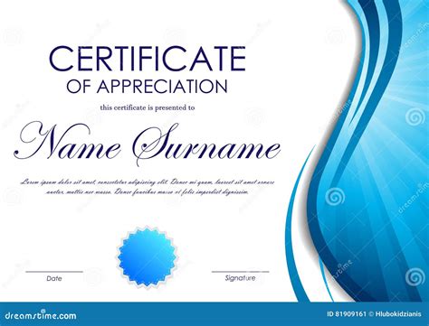In Appreciation Certificate Templates