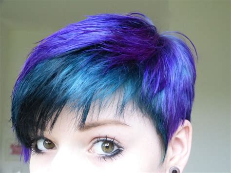 Short Pixie Blue And Purple Hair Haircut Hairstyle The Blue Beauty