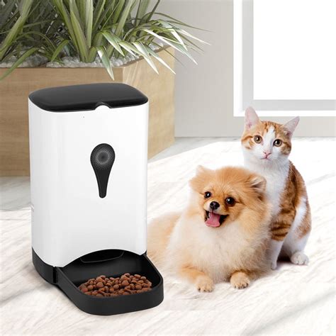 Gymax Automatic Pet Feeder For Dog Cat Food Dispenser Voice Recorder