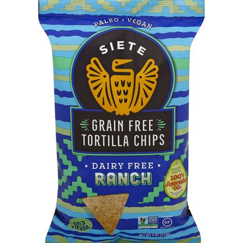 siete tortilla chips grain free ranch tortilla selectos