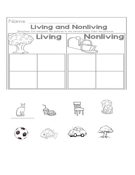 Worksheet Of Living And Nonliving Things There Are Different Types Of