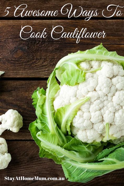 Some Cauliflower Is Laying On Top Of Lettuce And The Words 5 Awesome