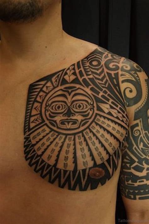 Like most of the tribal tattoo designs, polynesian tribal are done in solid black ink. 59 Great Tribal Tattoos On Chest