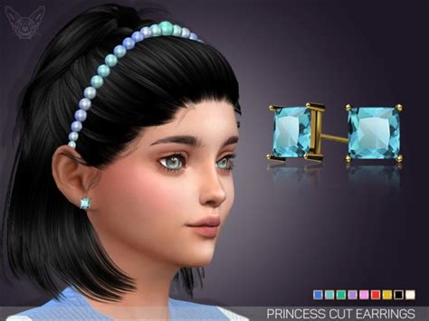 Princess Cut Stud Earrings For Kids At Giulietta The