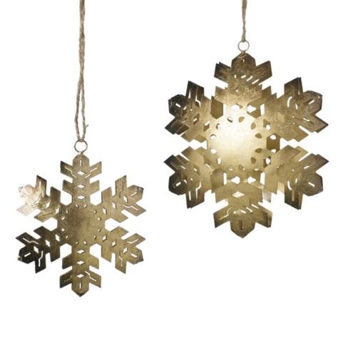 Metal Snowflake Ornament Accent Decor