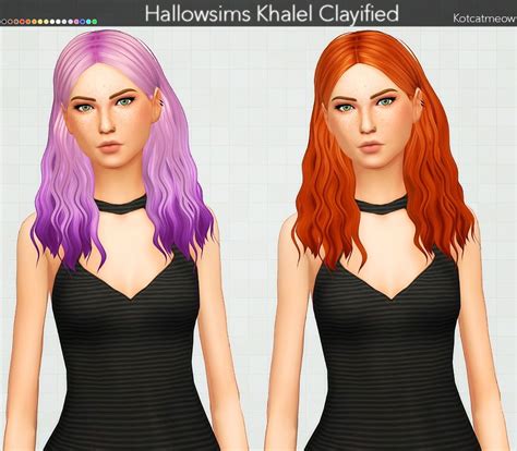 Kot Cat Khalel Hair Clayified Sims 4 Hairs Sims 4 Sims Sims Hair