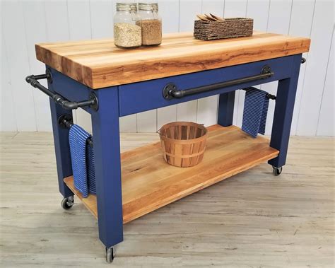 Butcher block island design ideas : Customize this Maple Butcher Block Island Cart, Chef's ...