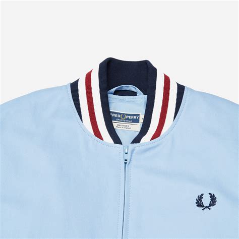 Fred Perry Cotton Made In England Tennis Bomber Jacket In Blue For Men