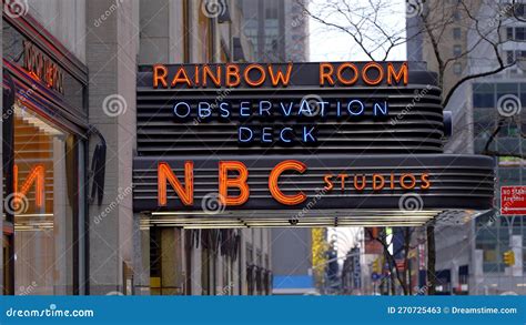 Rainbow Room And Nbc Studios At Rockefeller Center New York City Usa