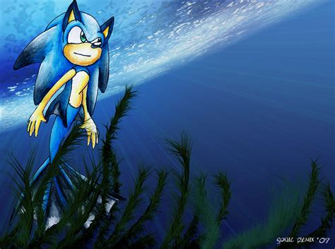 Si Sonic Underwater By Sonicremix On Deviantart
