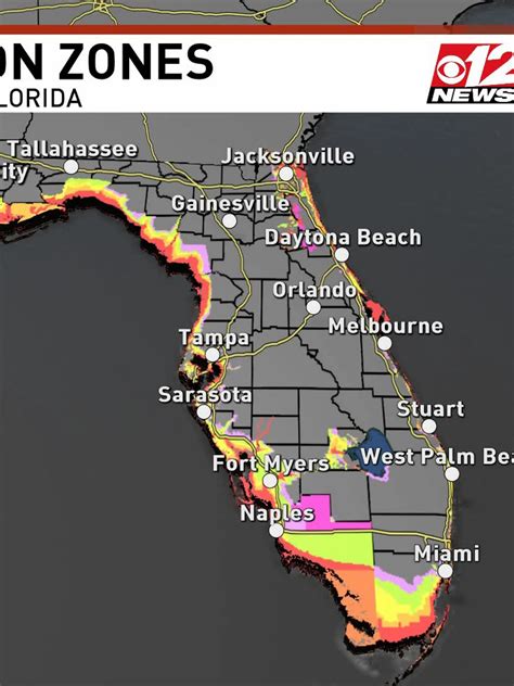 Map Of Florida Evacuation Zones Map