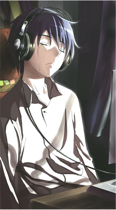 Sad Boy Anime ~ Anime Sad Boy Guy Tears Sadness Computer Wallpapertag