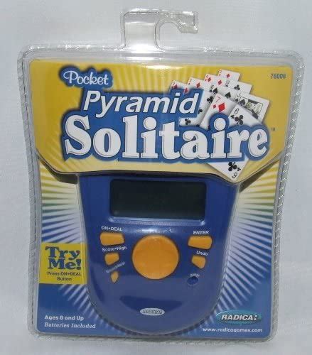 Jp Radica Pocket Pyramid Solitaire Handheld Game By Radica