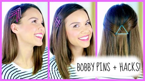 fun new ways to wear bobby pins hacks youtube