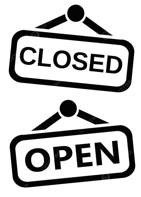 Open And Closed Shop Signs Open Signs Symbol Business Png