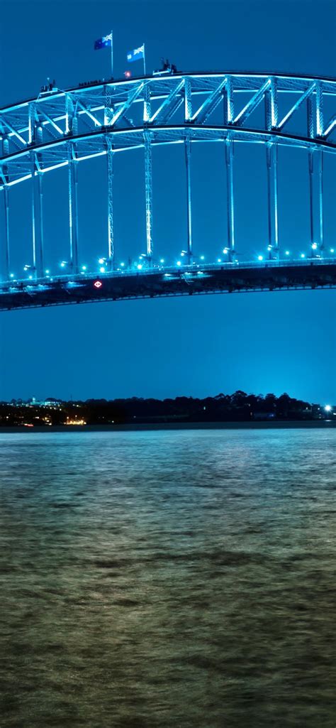 Sydney Australia Lights Bridge River Night 1080x1920 Iphone 876