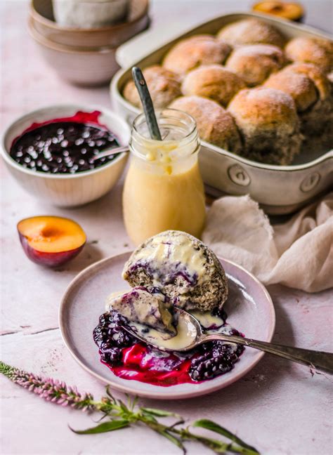 Sweet Poppy Seed Buns With Blueberry Compote Klara`s Life