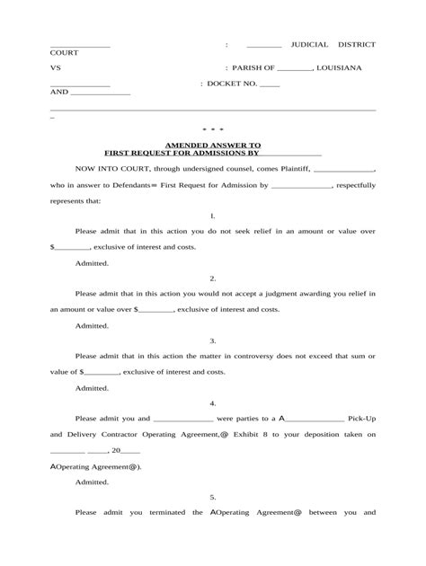 Request Admissions Form Fill Out And Sign Printable Pdf Template