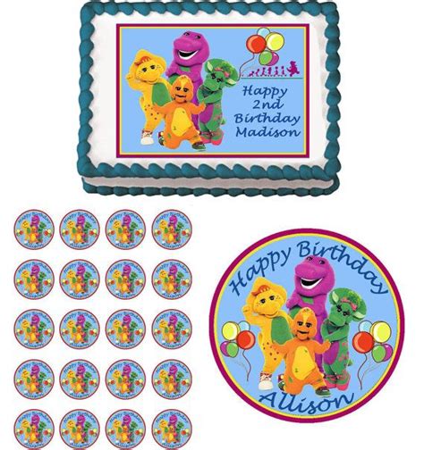 Barney Tales Edible Birthday Party Cake And By Caketoppercottage Happy