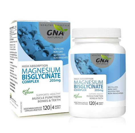 Gna Magnesium Bisglycinate Complex 120 Vcaps Magnesium Deficiency
