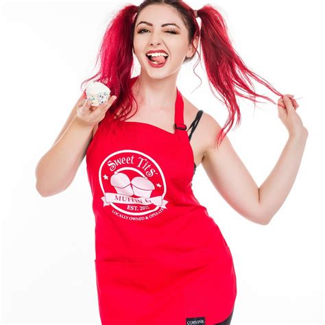 Sweet Tits Red Apron Worn Once Apron Fetish Red Depop