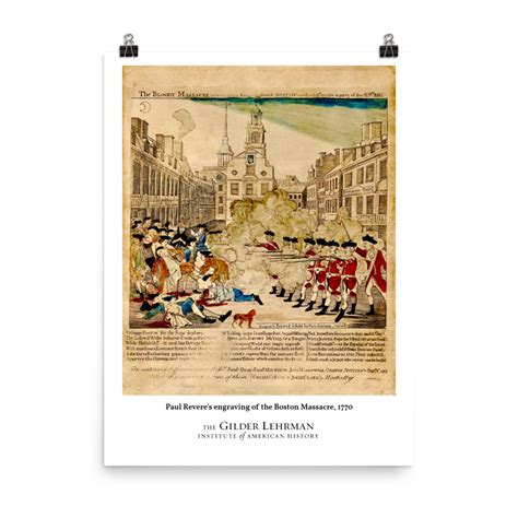Paul Reveres Engraving Of The Boston Massacre 1770 Poster Gilder