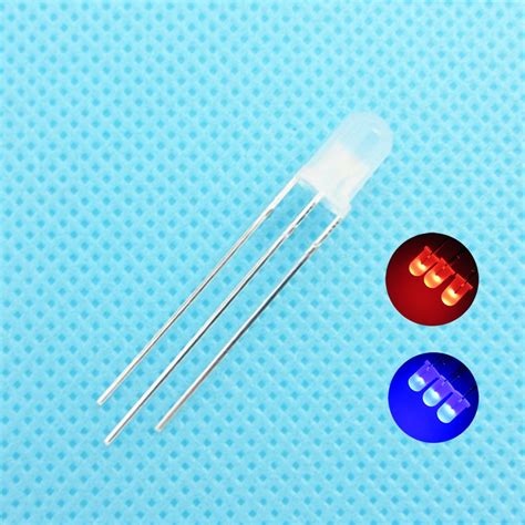 5mm Led Bi Color Diffused Common Cathode Round Light Emitting Diode