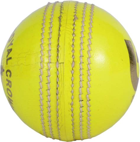 Bt Yellow Cricket Ball Pack Of 6 Genuine Leather Cricket Balls For