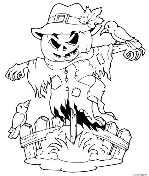 Coloriage Halloween Scarecrow