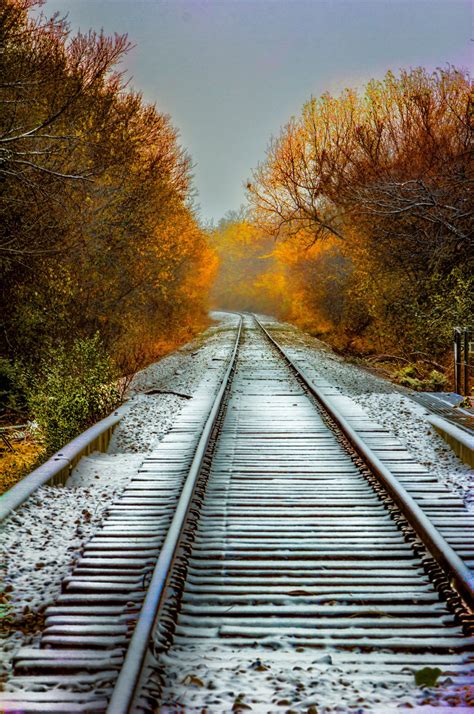 Autumn Train Track Scenic Railroads Train Tracks Scenic