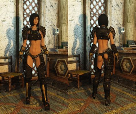 Sexy Vanilla Female Armor For UNP And SevenBase With BBP At Skyrim