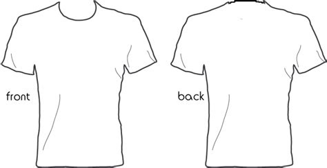 White T Shirt Front Back Blank Shirt Template Png Free Transparent