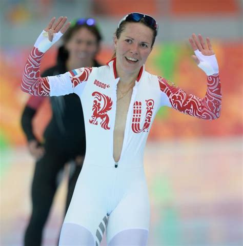 Olga Graf Russian Speed Skater Unzips Suit For Accidental Striptease