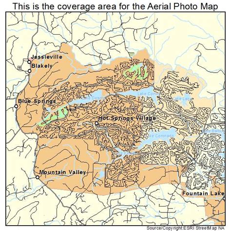 Aerial Photography Map Of Hot Springs Village Ar Arkansas