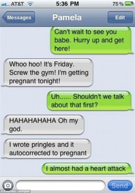 Screw The Gym Im Getting Pregnant Tonight Hysterical Text Message Fails Sent With Love And