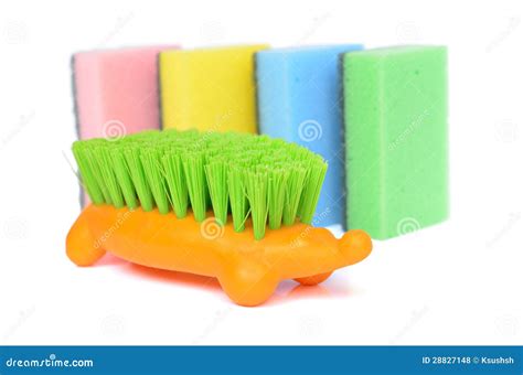 Sponges And Brush Stock Photo Image Of Hygiene Cleaning 28827148