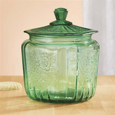 Green Glass Biscuit Jar Glass Biscuit Jar Miles Kimball