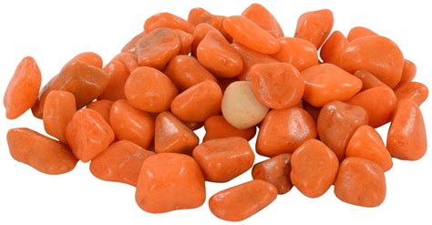 Buy Orange Colored Small Marble Pebbles 1 Kg For Decor Home