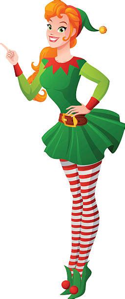 sexy christmas elves cartoon clip art vector images and illustrations istock