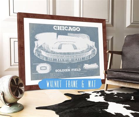 Chicago Bears Stadium Seating Chart Soldier Field Vintage Football Pri