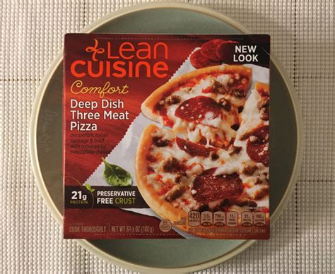Lean cuisine is dedicated to feeding your phenomenal with delicious, satisfying meals made with the. Lean Cuisine Comfort Deep Dish Three Meat Pizza Review ...
