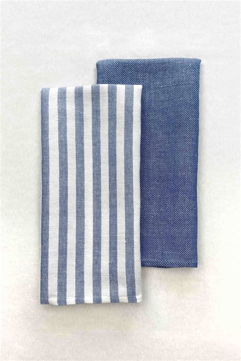 Indigo Organic Cottonlinen Tea Towels Sustain By Kat