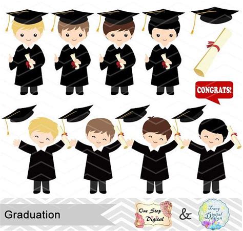 Graduation Boys Clipart Boys Graduate Digital Clip Art Etsy In 2021