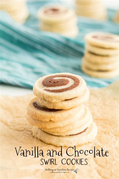 Vanilla And Chocolate Swirl Cookies Walking On Sunshine Recipes