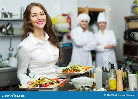 Chefs And Young Waiter Stock Photo Image Of Commercial 48070068