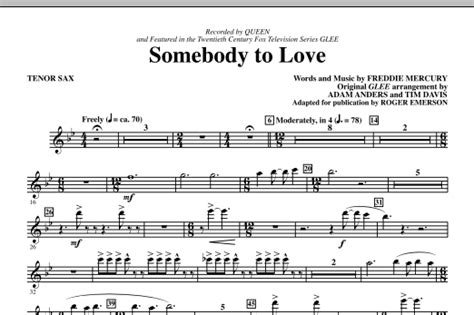 Somebody To Love Tenor Sax Sheet Music Direct