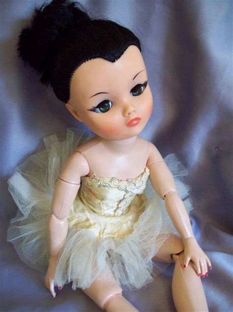 Vtg Uneeda Dollikin 19 Jointed Doll Ballerina Dark Hair With Widows