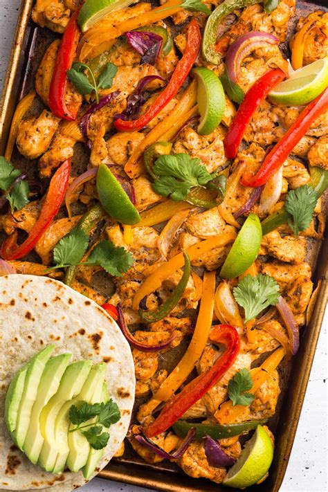Sheet Pan Chicken Fajitas Love And Other Spices